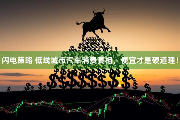 闪电策略 低线城市汽车消费真相，便宜才是硬道理！