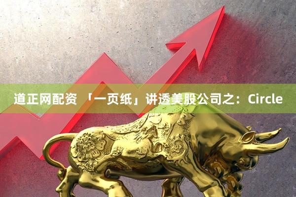 道正网配资 「一页纸」讲透美股公司之：Circle
